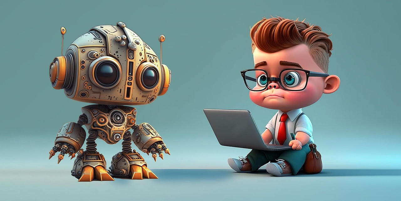 AI Robot Coder Background